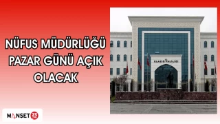 Nüfus Müdürlüğü Pazar günü açık olacak