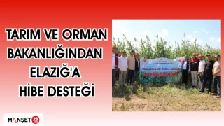 TARIM VE ORMAN BAKANLIĞINDAN ELAZIĞ'A HİBE DESTEĞİ