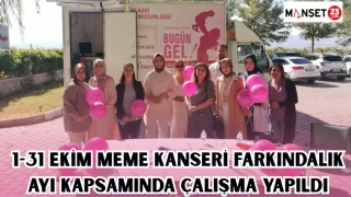 1-31 Ekim Meme Kanseri Farkındalık Ayı kapsamında çalışma yapıldı