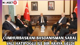CUMHURBAŞKANI BAŞDANIŞMAN SARAL VALİ HATİPOĞLU İLE BİR ARAYA GELDİ