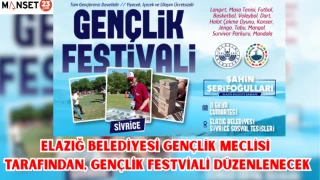 Elazığ Belediyesi Gençlik Meclisi tarafından, Gençlik Festivali düzenlenecek