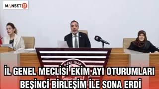 İl Genel Meclisi Ekim ayı oturumları beşinci birleşim ile sona erdi