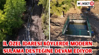İL ÖZEL İDARESİ KÖYLERDE MODERN SULAMA DESTEĞİNE DEVAM EDİYOR