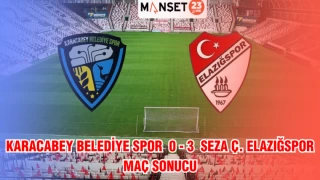 KARACABEY BELEDİYE SPOR 0- 2 SEZA Ç. ELAZIĞSPOR MAÇ SONUCU