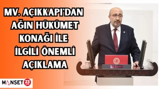 MV. AÇIKKAPI'DAN AĞIN HÜKÜMET KONAĞI İLE İLGİLİ ÖNEMLİ AÇIKLAMA