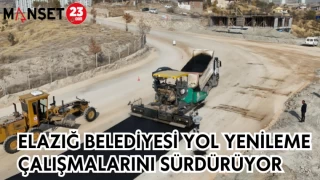 Elazığ Belediyesi Yol Yenileme Çalışmalarını Sürdürüyor