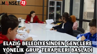 ELAZIĞ BELEDİYESİNDEN GENÇLERE YÖNELİK GRUP TERAPİLERİ BAŞLADI