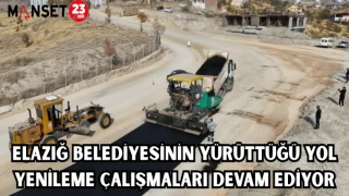 Elazığ Belediyesinin Yürüttüğü Yol Yenileme Çalışmaları Devam Ediyor