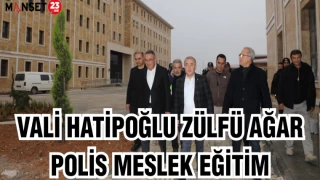 VALİ HATİPOĞLU ZÜLFÜ AĞAR POLİS MESLEK EĞİTİM MERKEZİNDE İNCELEMELERDE BULUNDU