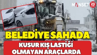 Belediye Sahada, Kusur Kış Lastiği Olmayan Araçlarda