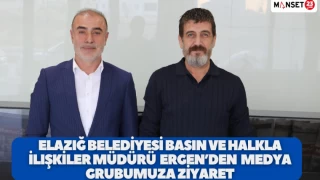 Elazığ Belediyesi Basın ve Halkla İlişkiler Müdürü Murat Ergen’den Medya Grubumuza Ziyaret