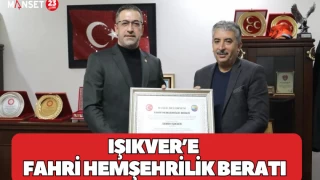 Milletvekili Işıkver’e Fahri Hemşehrilik Beratı