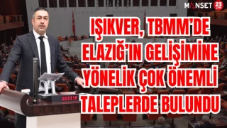 MV.IŞIKVER, TBMM’DE ELAZIĞ’IN GELİŞİMİNE YÖNELİK ÇOK ÖNEMLİ TALEPLERDE BULUNDU