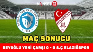 Beyoğlu Yeni Çarşı 0 - 0 S.Ç Elazığspor Maç Sonucu
