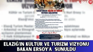 Elazığ’ın Kültür ve Turizm Vizyonu Bakan Ersoy’a Sunuldu