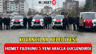 KOVANCILAR BELEDİYESİ HİZMET FİLOSUNU 5 YENİ ARAÇLA GÜÇLENDİRDİ
