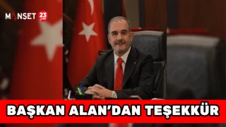 BAŞKAN ALAN'DAN TEŞEKKÜR