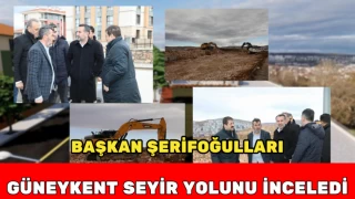 Başkan Şerifoğulları Güneykent Seyir Yolunu İnceledi