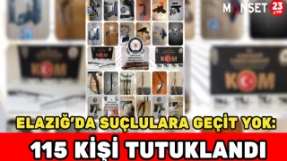 Elazığ’da Suçlulara Geçit Yok: 115 Kişi Tutuklandı