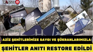 AZİZ ŞEHİTLERİMİZE SAYGI VE ŞÜKRANLARIMIZLA… ŞEHİTLER ANITI RESTORE EDİLDİ