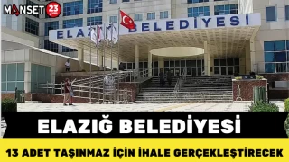 Elazığ Belediyesi, 13 Adet Taşınmaz İçin İhale Gerçekleştirecek