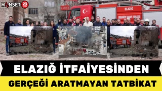 Elazığ İtfaiyesinden Gerçeği Aratmayan Tatbikat