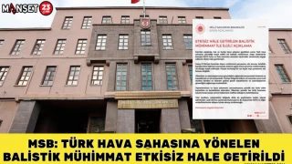 MSB: Türk Hava Sahasına Yönelen Balistik Mühimmat Etkisiz Hale Getirildi