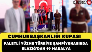 Cumhurbaşkanlığı Kupası Paletli Yüzme Türkiye Şampiyonasında Elazığ’dan 19 Madalya