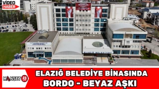 Elazığ Belediye Binasında Bordo - Beyaz Aşkı