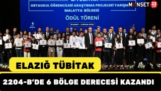 Elazığ TÜBİTAK 2204-B’de 6 Bölge Derecesi Kazandı