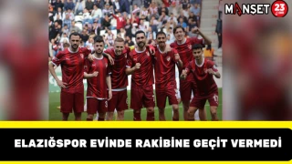 Elazığspor Evinde Rakibine Geçit Vermedi