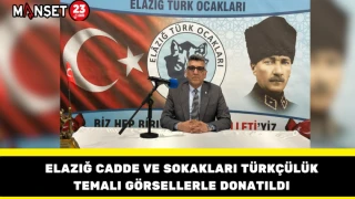 Elazığ Cadde ve Sokakları Türkçülük Temalı Görsellerle Donatıldı