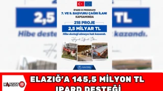 Elazığ’a 145,5 Milyon TL IPARD Desteği