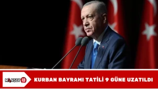 Kurban Bayramı Tatili 9 Güne Uzatıldı