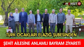 Türk Ocakları Elazığ Şubesinden Şehit Ailesine Anlamlı Bayram Ziyareti