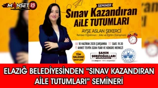 Elazığ Belediyesinden “Sınav Kazandıran Aile Tutumları” Semineri