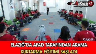 Elazığ’da AFAD Tarafından Arama Kurtarma Eğitimi Başladı