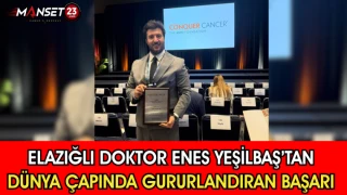 Elazığlı Doktor Enes Yeşilbaş’tan Dünya Çapında Gururlandıran Başarı