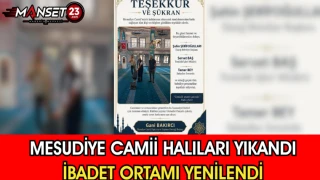 Mesudiye Camii Halıları Yıkandı İbadet Ortamı Yenilendi
