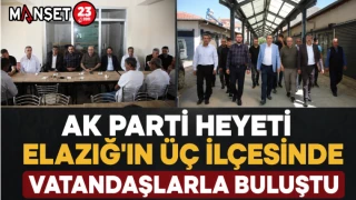 AK Parti Heyeti Elazığ'ın Üç İlçesinde Vatandaşlarla Buluştu