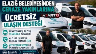 Elazığ Belediyesinden Cenaze Yakınlarına Ücretsiz Ulaşım Desteği