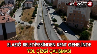 Elazığ Belediyesinden Kent Genelinde Yol Çizgi Çalışması