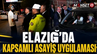 Elazığ'da Kapsamlı Asayiş Uygulaması