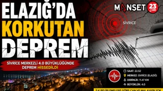 Elazığ'da Korkutan Deprem