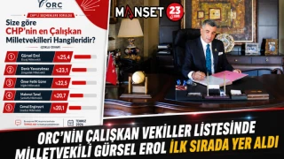 ORC'nin Çalışkan Vekiller Listesinde Milletvekili Gürsel Erol İlk Sırada Yer Aldı