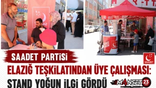 Saadet Partisi Elazığ Teşkilatından Üye Çalışması: Stand Yoğun İlgi Gördü
