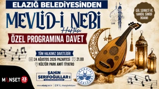 Elazığ Belediyesinden Mevlid-i Nebi Haftası Özel Programına Davet