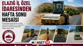 Elazığ İl Özel İdaresinden Hafta Sonu Mesaisi