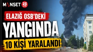 Elazığ OSB’deki Yangında 10 Kişi Yaralandı
