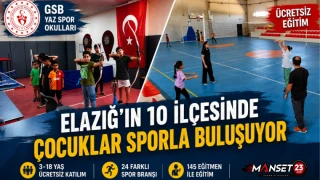Elazığ’ın 10 İlçesinde Çocuklar Sporla Buluşuyor